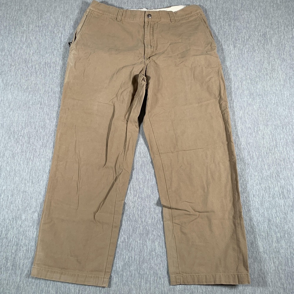 Columbia Pants Mens 36x30 Brown Cotton Canvas Utility Workwear Casual - Picture 1 of 16